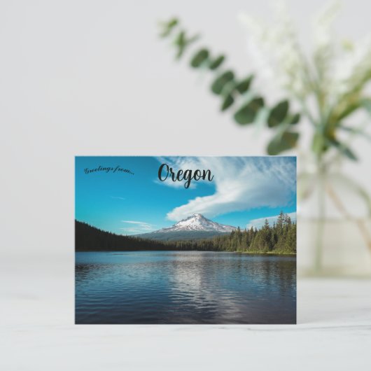 Trillium Lake Oregon Postkarte (Stehend Vorderseite)