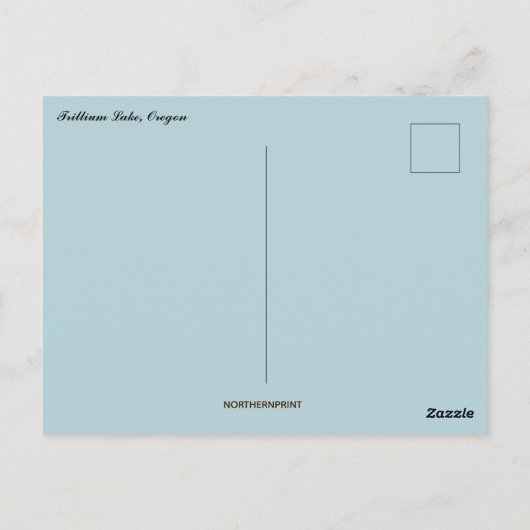 Trillium Lake Oregon Postkarte (Rückseite)