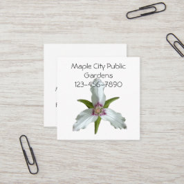 Trillium Spring Wildblume Business Card bemalt Quadratische Visitenkarte