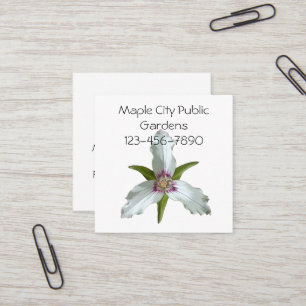 Trillium Spring Wildblume Business Card bemalt Quadratische Visitenkarte