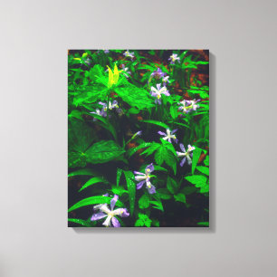 Trillium- und Iris-Wildblumen Leinwanddruck