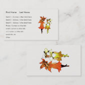 Trillium und Tiger-Lily, Whimsical Blume Buchkunst Visitenkarte (Vorne/Hinten)