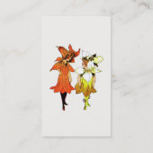 Trillium und Tiger-Lily, Whimsical Blume Buchkunst Visitenkarte (Rückseite)