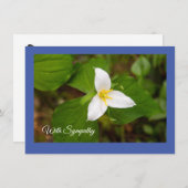 Trillium Wild Blume Flat Card Feiertagskarte (Vorne/Hinten)