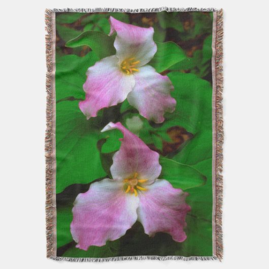 Trillium-Wildblume Decke (Vorderseite Vertikal)