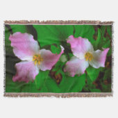 Trillium-Wildblume Decke (Vorderseite)