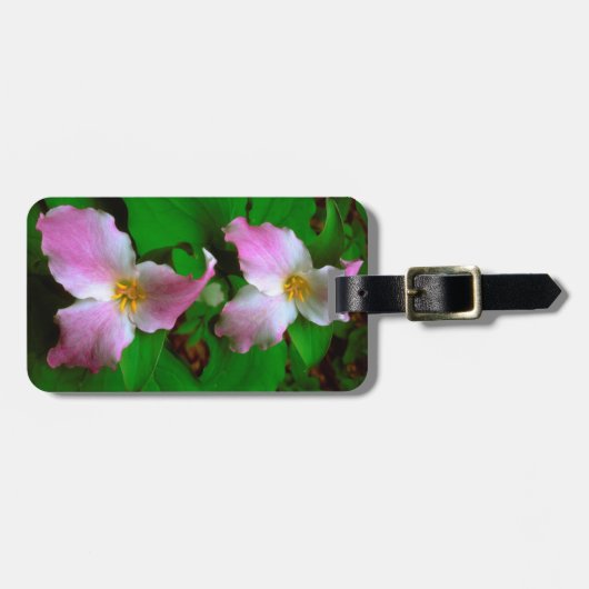 Trillium-Wildblume Gepäckanhänger (Vorderseite horizontal)