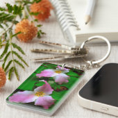 Trillium-Wildblume Schlüsselanhänger (Vorderseite rechts)