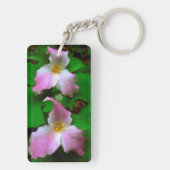 Trillium-Wildblume Schlüsselanhänger (Rückseite)