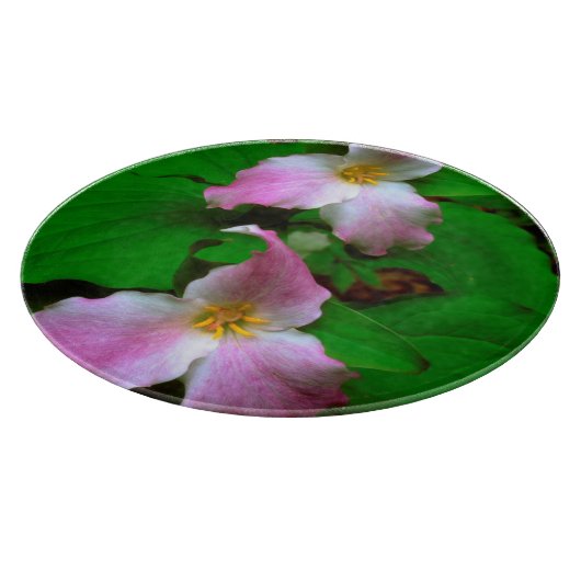 Trillium-Wildblume Schneidebrett (Ecke)