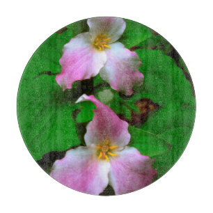 Trillium-Wildblume Schneidebrett