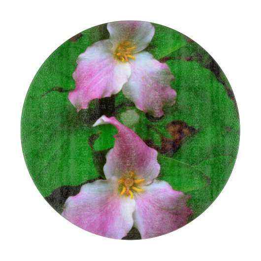 Trillium-Wildblume Schneidebrett (Vorderseite)