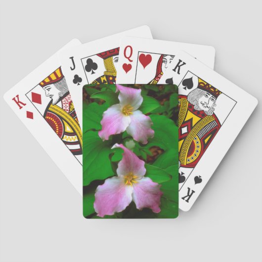 Trillium-Wildblume Spielkarten (Rückseite)