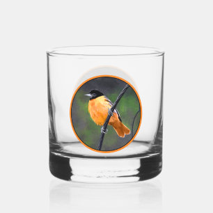 Trillori-Gemälde - Originale Vogelkunst Whiskyglas