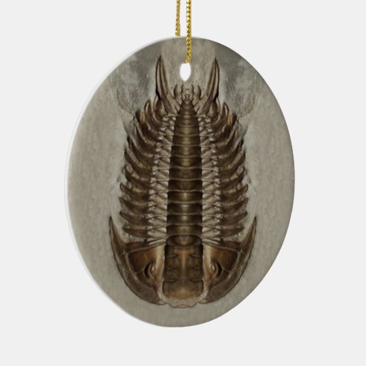 Trilobite Fossil-Verzierung Keramik Ornament (Rechts)