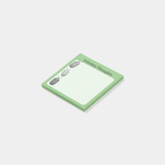 Trilobite Thoughts- Prehistoric Fossil Post-it Klebezettel (angewinkelt)