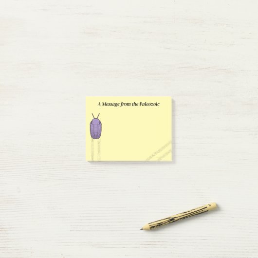 Trilobite Trackway- Nachricht aus dem Paläozoikum Post-it Klebezettel (Auf Schreibtisch)