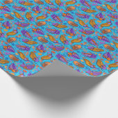 Trilobiten auf hellblauem Hintergrund (Kindermuste Geschenkpapier (Ecke)