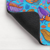 Trilobiten auf hellblauem Hintergrund (Kindermuste Mousepad (Ecke)