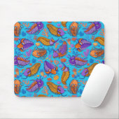 Trilobiten auf hellblauem Hintergrund (Kindermuste Mousepad (Mit Mouse)