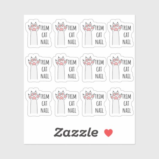Trim Cat Nails Clipping Nail Pet Grooming Planner Aufkleber (Blatt)