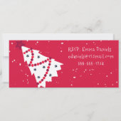 Trim-the-Tree, Red and Gold Weihnachten Party Einladung (Rückseite)