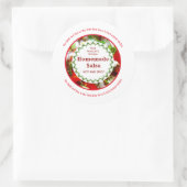 Trimm auf 2 Zoll hausgemachte Salsa Canning Labels Runder Aufkleber (Tasche)