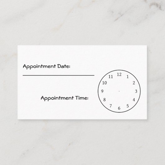 Trimmen Sie mich oben, Friseur Terminkarte (Rückseite)