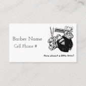 Trimmen Sie mich oben, Friseur Terminkarte (Vorderseite)