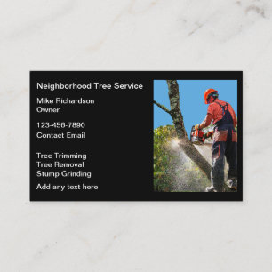 Trimmen und Entfernen von Visitenkarten für Bäume Visitenkarte