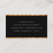 Trimmvariante Gold-Glitzer Visitenkarte (Rückseite)