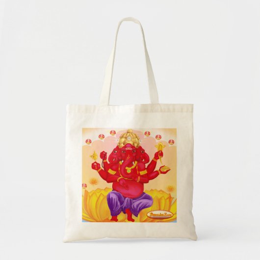 Trimukah Ganesha Leinwandtasche Tragetasche (Vorne)