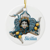 Trinacria of Sicily -Sicilian Favor Keramik Ornament (Vorne)