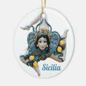 Trinacria of Sicily -Sicilian Favor Keramik Ornament (Links)