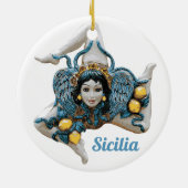 Trinacria of Sicily -Sicilian Favor Keramik Ornament (Hinten)