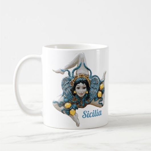 Trinacria of Sicily Three Legged symbol Sicilia Kaffeetasse (Links)