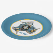 Trinacria of Sicily Three-Legged symbol Sicilia Pappteller (Schrägansicht)