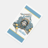 Trinacria of Sicily Three-Legged symbol Sicilia  Serviette (Ecke)