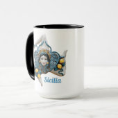 Trinacria of Sicily Three Legged symbol Sicilia Tasse (Vorderseite Links)