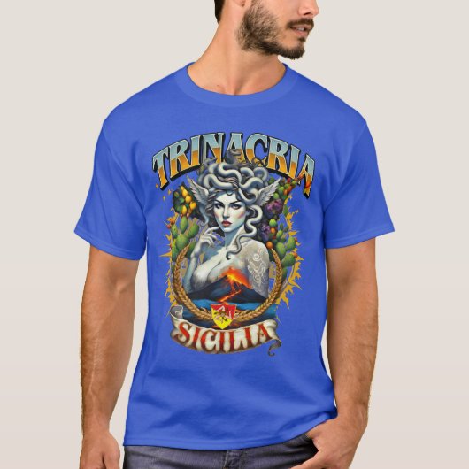 Trinacria Retro Style T-Shirt (Vorderseite)