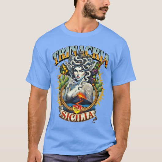 Trinacria Retro Style T-Shirt (Vorderseite)