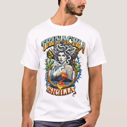 Trinacria Retro Style T-Shirt (Vorderseite)