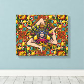 Trinacria Sicilia Leinwanddruck (Insitu (Holzboden))