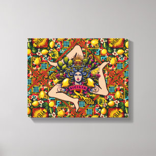 Trinacria Sicilia Leinwanddruck