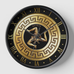 Trinacria Sicilian Medusa Clock Uhr