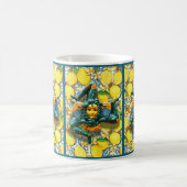 Trinacria Sicily Italy Pride Lemon Tile Medusa Kaffeetasse (Mittel)