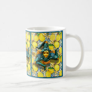 Trinacria Sicily Italy Pride Lemon Tile Medusa Kaffeetasse