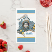 Trinacria von Sizilien Drei-Legende-Symbol Sizilie Serviette (Beispiel)