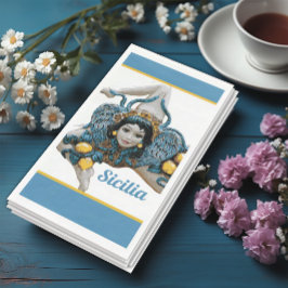 Trinacria von Sizilien Drei-Legende-Symbol Sizilie Serviette