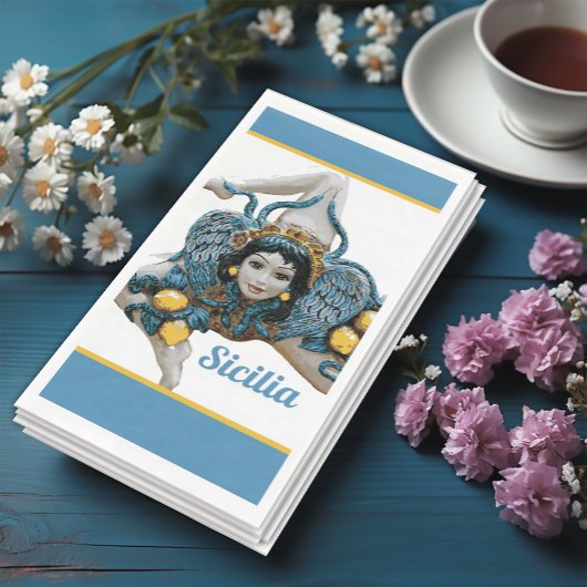 Trinacria von Sizilien Drei-Legende-Symbol Sizilie Serviette
